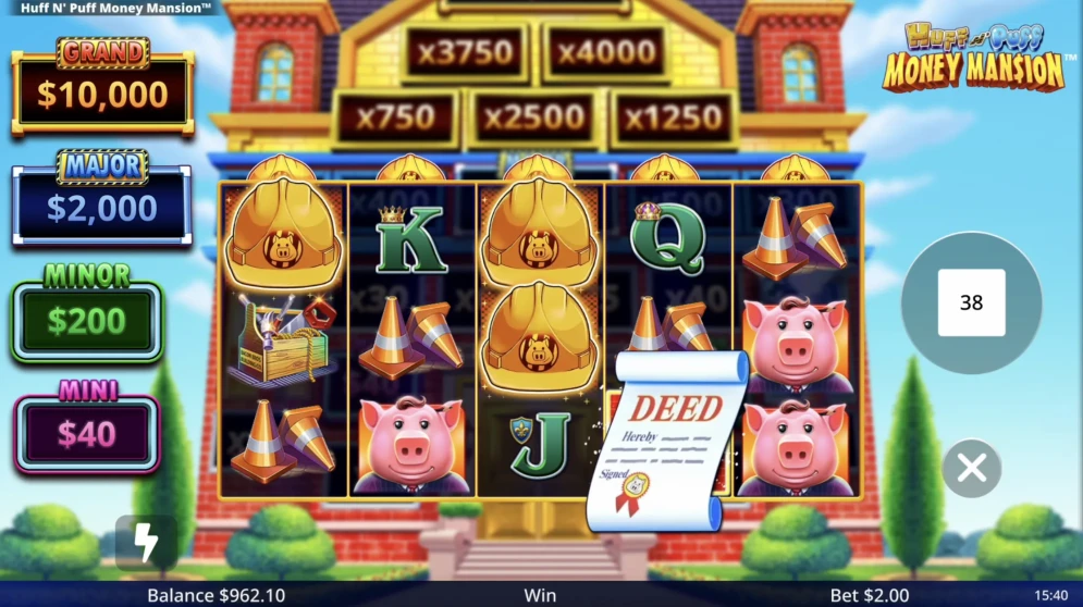 Huff N' Puff Money Mansion Slot